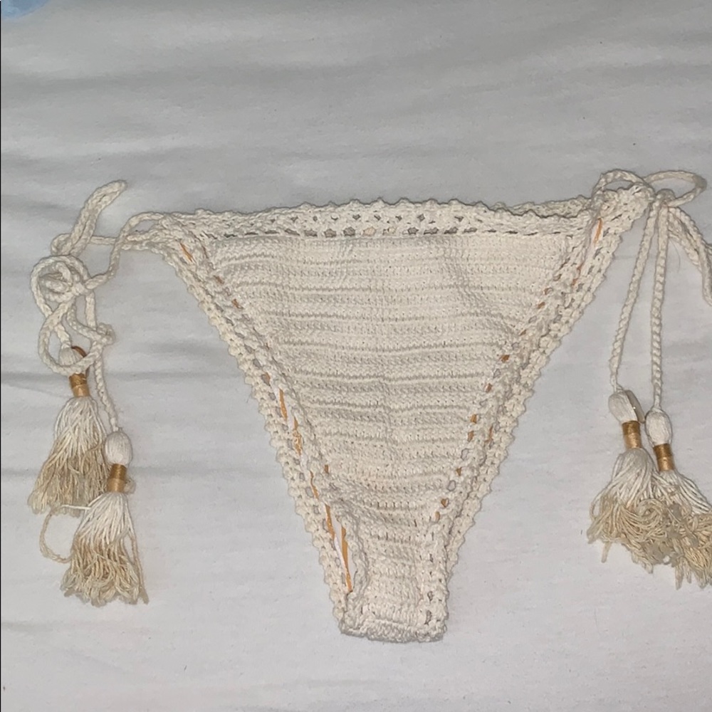 “she made me” crochet bikini bottoms